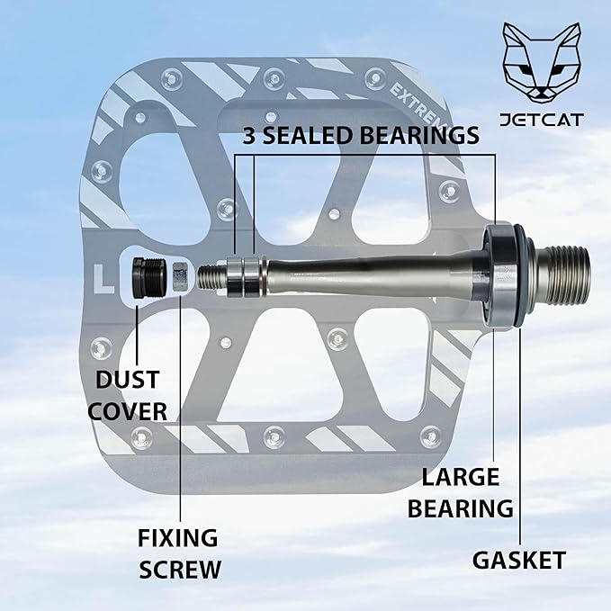 Mountain Bike Pedals Flat - MTB Pedals Flat, Bicycle Pedals, Road Bike Pedals, BMX Pedals, for BMX MTN Road Gravel EBike, Specialized Parts, Adults, Aluminum Metal Stamp 9/16"