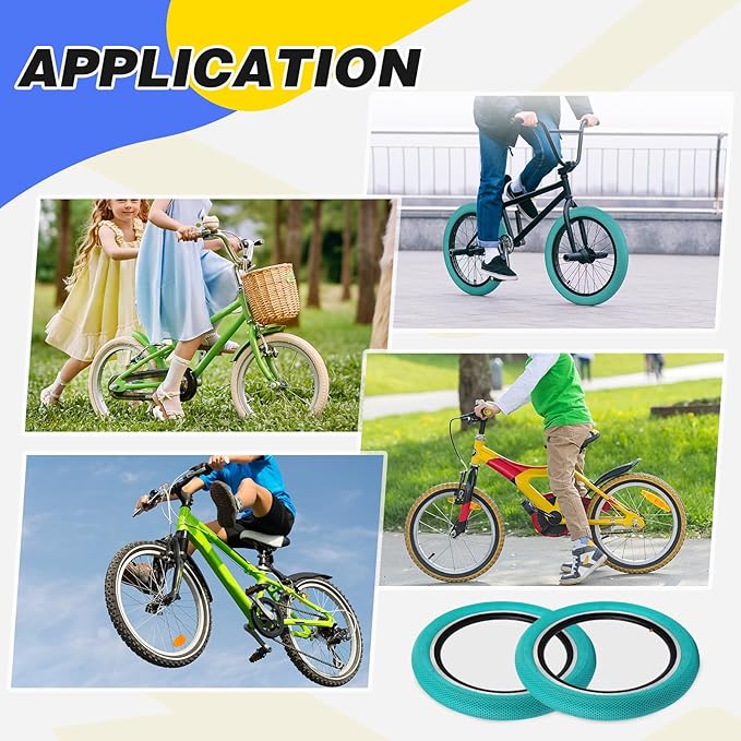 ZUKKA 20 x 2.4 Bike Tire 2 Pack 20 inch x 2.4 BMX Bike Tire Folding Replacement Tire for MTB Mountain Bike, BMX Bicycle Commuter Bike