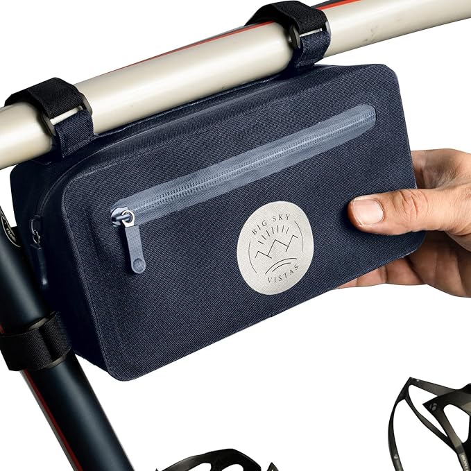 Bike Handlebar Bag | Bicycle Front Bag | Bike Frame Bag | Shoulder Bag | Waterproof Lightweight Storage for Biking, Cycling, and Scooters | Designer Bike Accessories and Mountain Bike Accessories