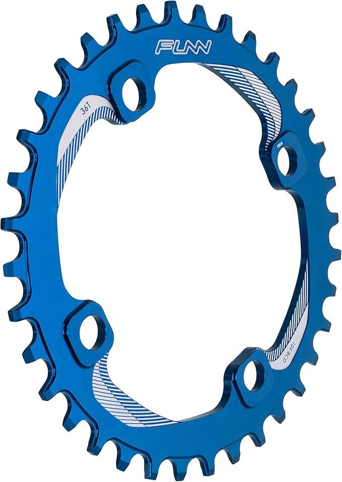 Funn Solo Narrow Wide Chainring for 9 10 11 12 Speed Chain, Fits 104mm BCD Interface Crankset, Single Speed Bike Chain Ring for MTB, BMX Bike, Gravel Bike and Road Bike