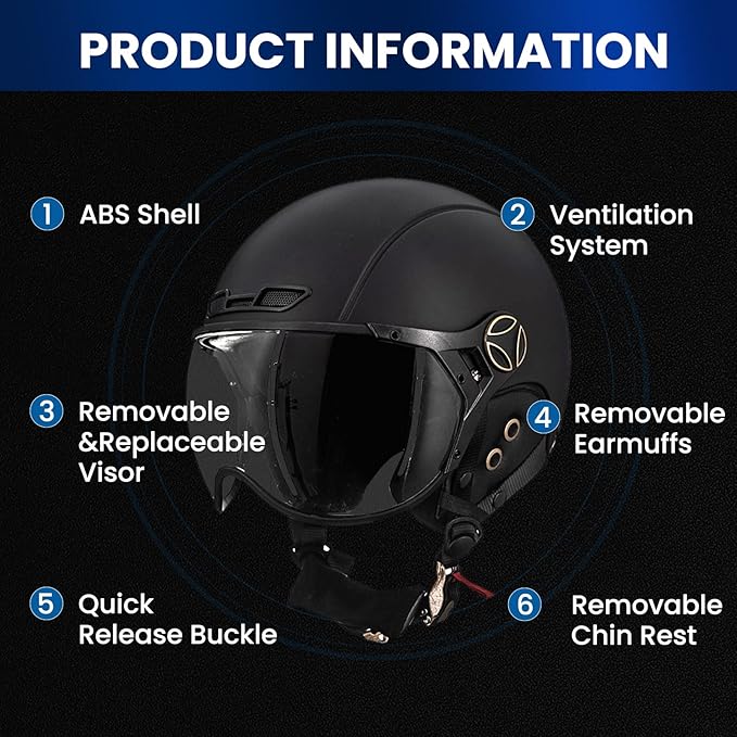 ILM Bike Helmet Adult Bicycle Ski Snowboard Helmet for Men Women with Removable Visor Earmuffs ASTM CPSC and CE Z102