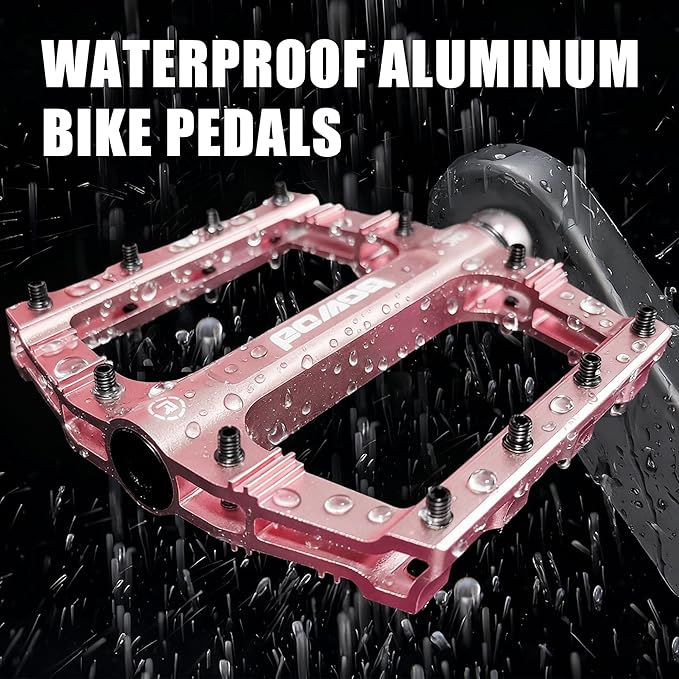 Bike Pedals 9/16" Lightweight Non-Slip Bicycle Platform Pedals - Fits Most Adult Bikes & Mountain Bikes &MTB, Road Bikes and Slip-Resistant Design