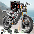 eAhora Romeo Pro 3/2 [2026] 46-50 Mph Electric Bike for Adults, Peak 5600W Dual Motor Ebike, 60V/52V 80Ah/70Ah 250 Miles Long Range E Bike, 26”*4.0 Fat Tire Air Full Suspension Off-Road E-Bike