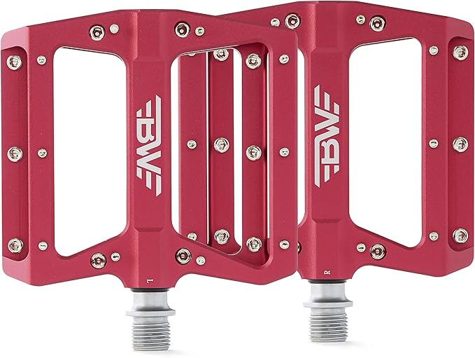 Berm Platform Bike Pedals - Lightweight Aluminum Flat Pedals for MTB and BMX