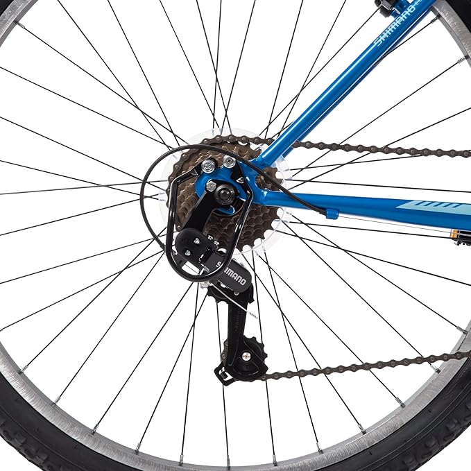 Huffy Stone Mountain Bike for Men and Women, 20”/24”/26”, 6-Speed (20”) or 21-Speed, Front or Dual Suspension (Varies), Multiple Colors, Adjustable Saddle, Shimano Equipped, All-Terrain Tires