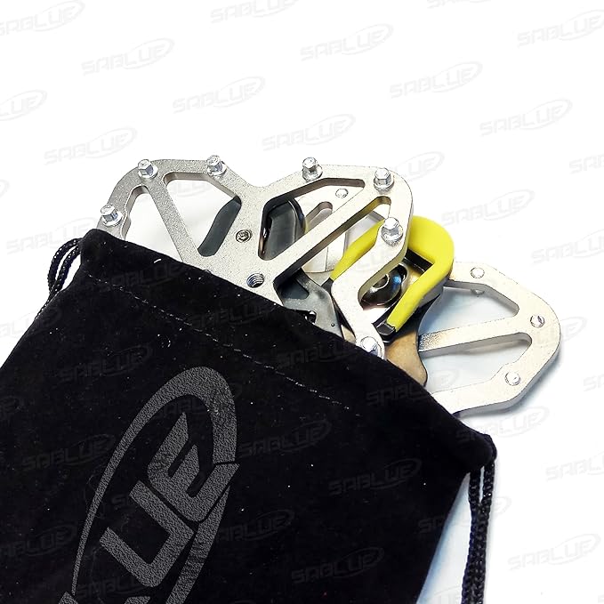 SABLUE Universal Clipless to Platform Adapters Cleats Pedal for SPD Shimano Speedplay Bike Cycle (L-Black)