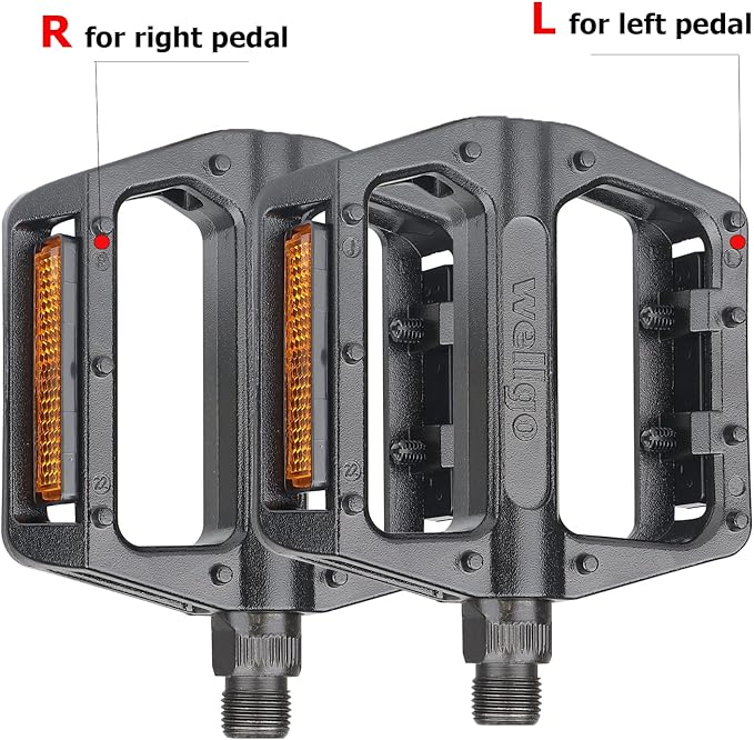 MOHEGIA Bike Pedals,Mountain Bicycle Pedal Sets,9/16 Compatible, Non-Slip Aluminum Allow Replacement for BMX MTB-Pair