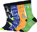 Cansok Men's 2/4 Packs Fun Crazy Novelty Dress Crew Socks
