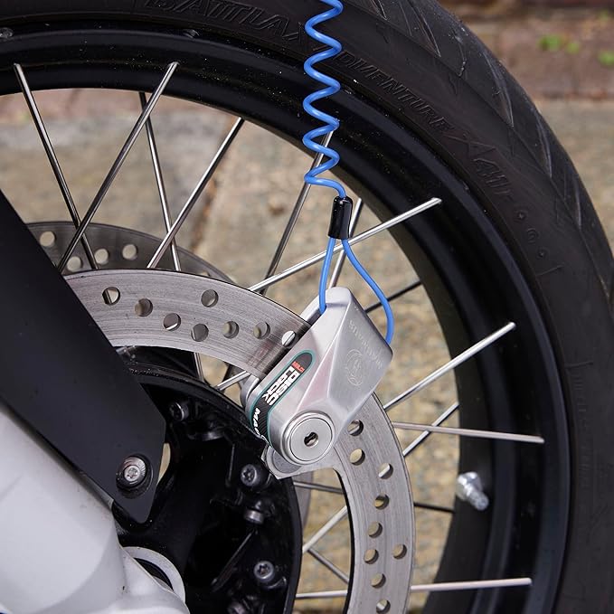 Magmaus® MBL05 [Never-Rust] Disc Brake Lock - [High Security] [304 Stainless Steel] - Weatherproof - Reminder Cable - Suitable for Motorcycles, Mopeds, Bikes