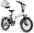 Foldable Electric Bike, Peak 983W Motor Ebike, 40-70 Miles & 20 MPH, 48V Removable Battery, 20" Fat Tire All-Terrain Electric Bicycle for Adults with 7-Speed, Suspension, Rear Rack, UL2849 Certified