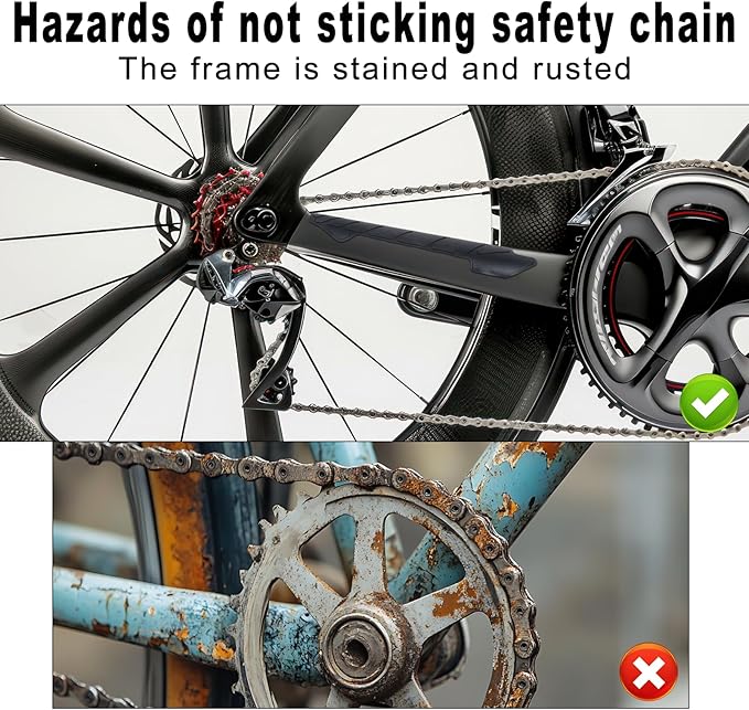 Mountain Bike Chainstay Protector Bicycle Chain Guard Protection Pad Cover Silicone MTB Bike Chain Guard Protector for Most Bicycle