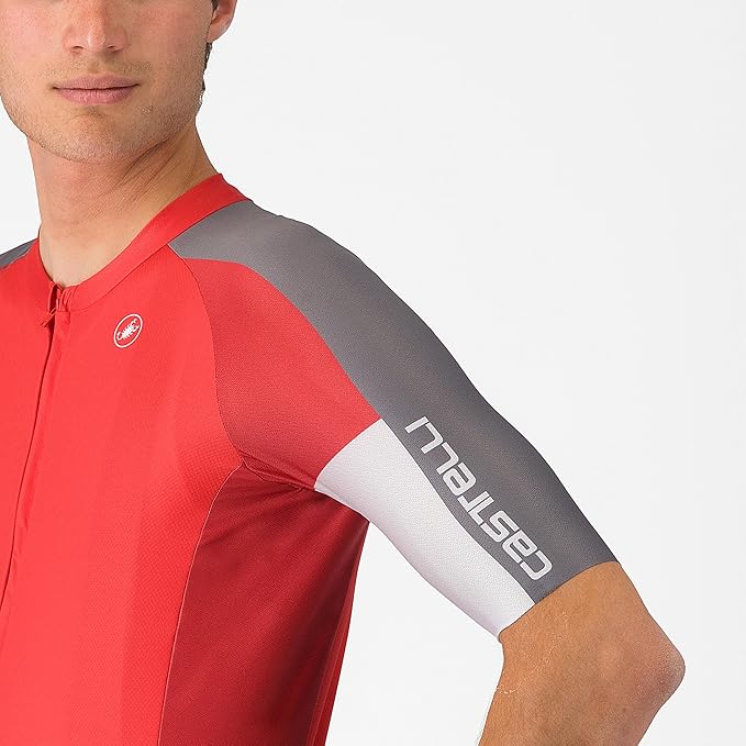 CASTELLI Men’s Entrata 6 Jersey, UPF Sun Protection, Quarter Length Sleeve Jersey for Road Cycling & Gravel Biking & Racing