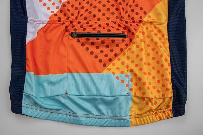 GCRFL Men's Cycling Jersey Long Sleeve Biking Shirt with 3+1 Zipper Pocket Breathable Quick Dry Bicycle Jersey