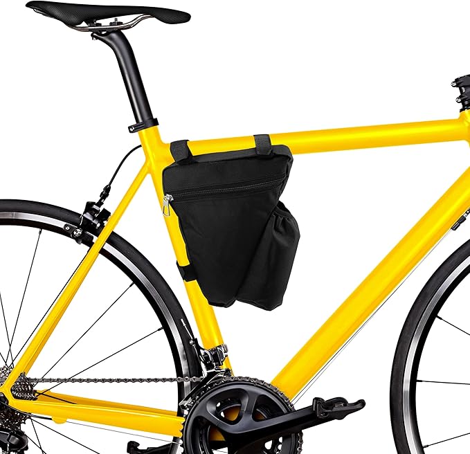 X AUTOHAUX Bike Triangle Frame Bag with Bottle Holder Cycling Storage Bag for Road Mountain Bikes