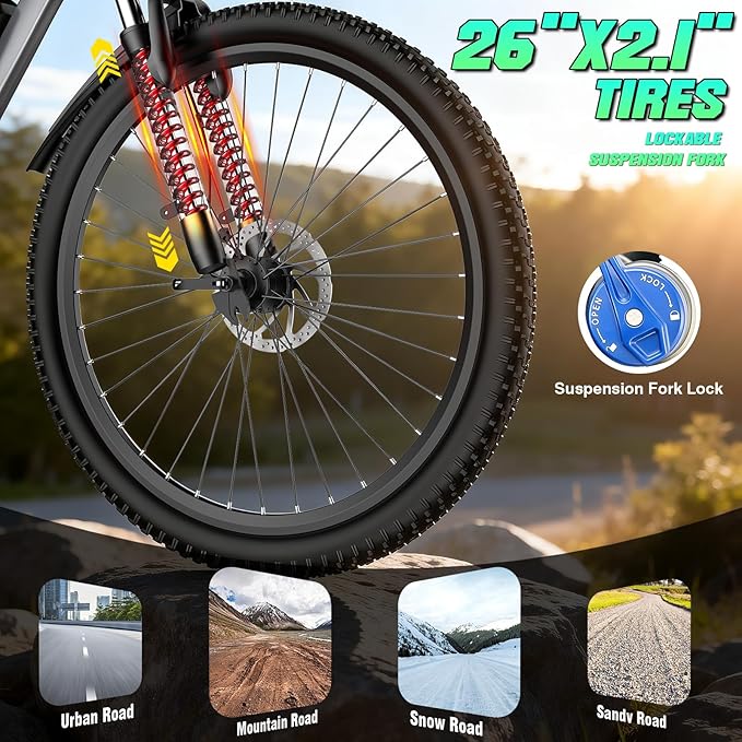 Electric Bike for Adults and Teens, 520W-560W Motor, 20-24MPH, 32 Miles Range, 48V 10Ah Battery, 3-Level Pedal Assist, 14" Foldable Mini Electric Bicycle, UL 2849 Certified