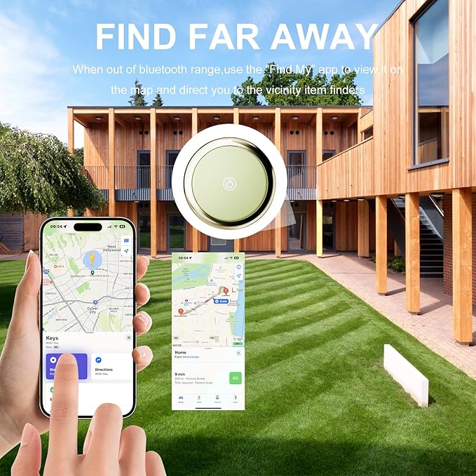 Tracker Tag Finders Work for Apple Find My (iOS Only) GPS Tracker Air Tags for Luggage Keys Backpack (Green, 1Pack)