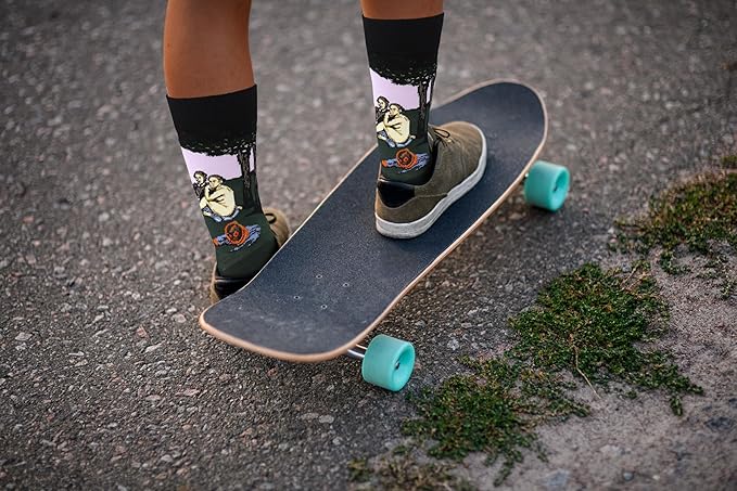 Real Sic Fun Socks for Men and Women - Cozy Cotton Dress Socks with Colorful Designs - Cool, Casual, Wacky Patterned