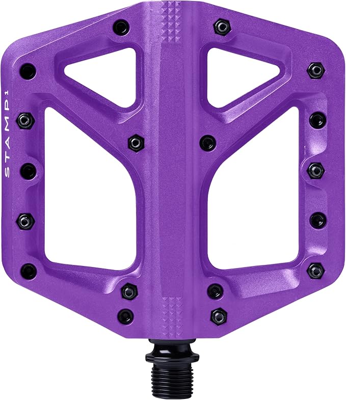 Crankbrothers Stamp Flat MTB Pedals - Size-Specific, Lightweight, Versatile, Durable Bike Pedals
