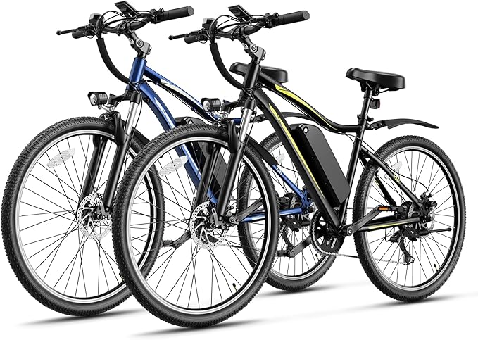 Heybike Electric Bike for Adults, 28mph Electric Mountain Bike, 1200W Peak Motor, up to 50Miles, 480WH Removable Battery Ebike, 27.5" Tires, 7-Speed & Front Suspension