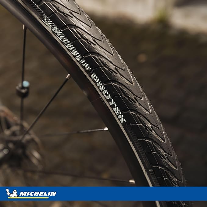 Michelin Protek Clincher Tires 700x35 & 40 Black Reflective Anti-Puncture Road & Touring E-Bike Tubeless-Ready Components