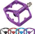 Mountain Bike Pedals Flat - MTB Pedals Flat, Bicycle Pedals, Road Bike Pedals, BMX Pedals, for BMX MTN Road Gravel EBike, Specialized Parts, Adults, Aluminum Metal Stamp 9/16"