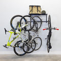 Teal Triangle G-Swivel Wall Mount Bike Rack for Garage - Premium Bicycle Stand & Hanger with Shelf - Adjustable Bike Hanger for Garage with Rotating Hooks - Indoor Bicycle Rack System for 4 Bikes