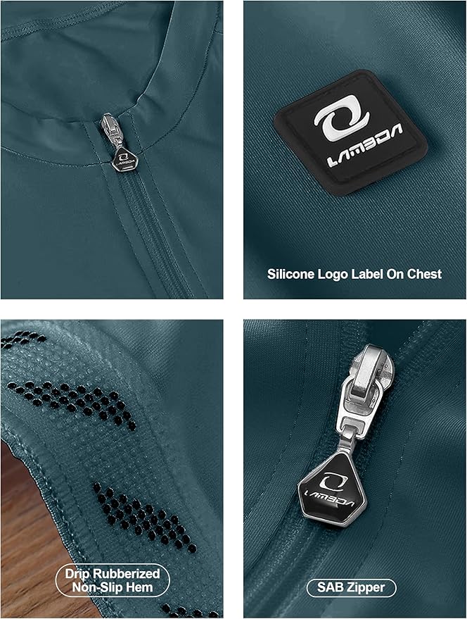 LAMEDA Mens Cycling Jersey Short Sleeve Biking Shirt with 3 Rear Pockets Moisture Wicking Breathable Quick Dry Bicycle Jersey
