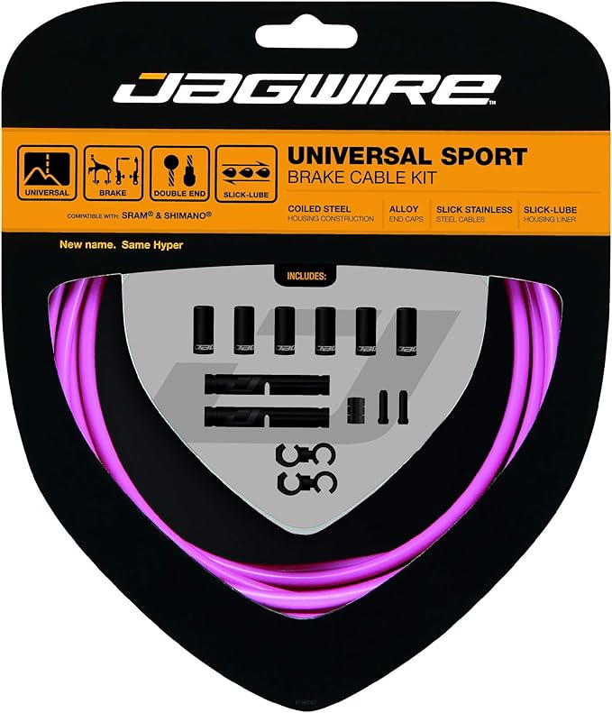 Jagwire Universal Sport Cable Brake/Sheath Kit Unisex Adult, Pink