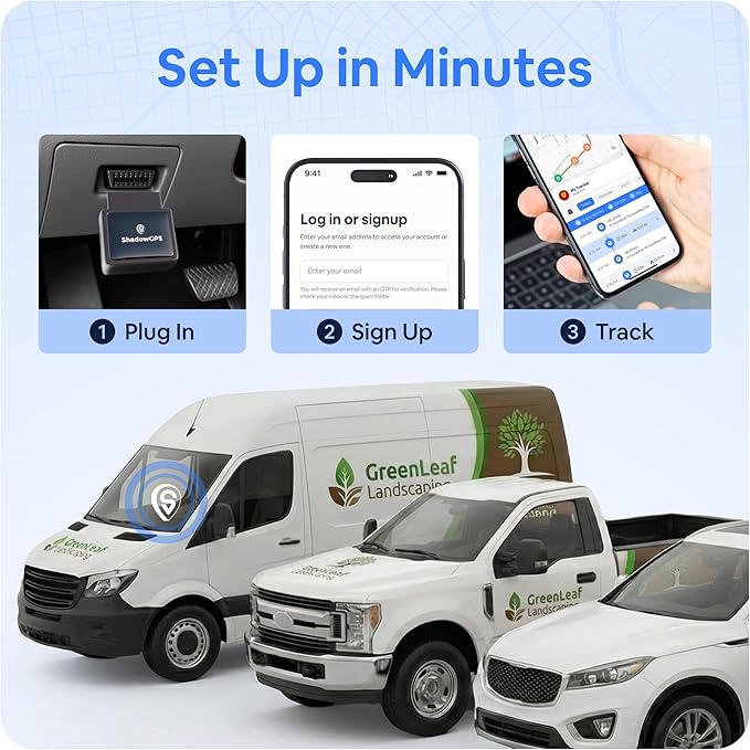 Real-Time GPS Tracker for Vehicles – $12/Month with 14 Day Free Trial – Plug & Play Car Tracker Device for Business Vehicles with Trip History, Driving Alerts & GeoFence – Accurate, Easy Setup