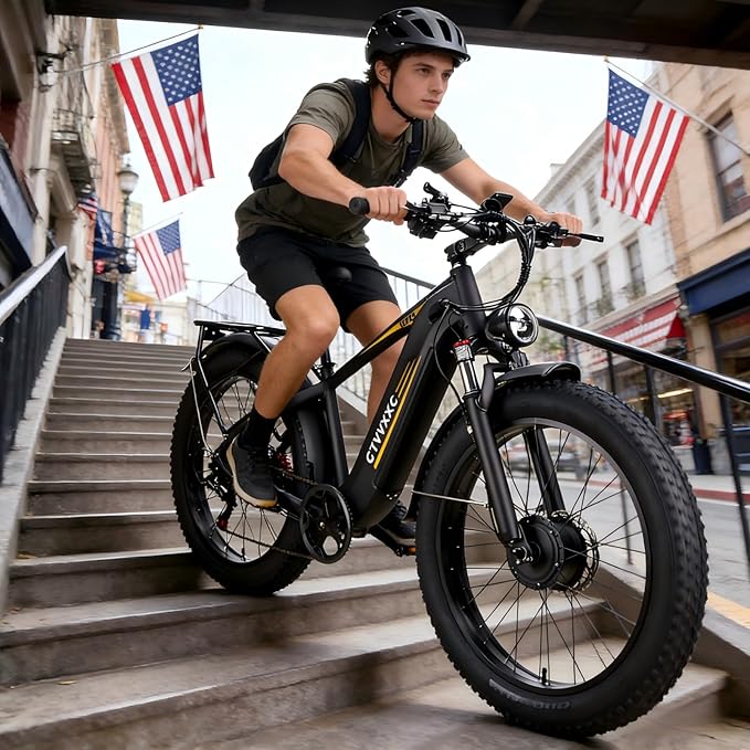 8000W Peak Dual Motor Electric Bike for Adults, 50MPH Max Fast E-Bike,52V 26Ah Battery 95 Miles Long Range Ebikes,26"x4.0 Fat Tires Electric Mountain Bicycle for Off-road Commuter Sand Beach Snow
