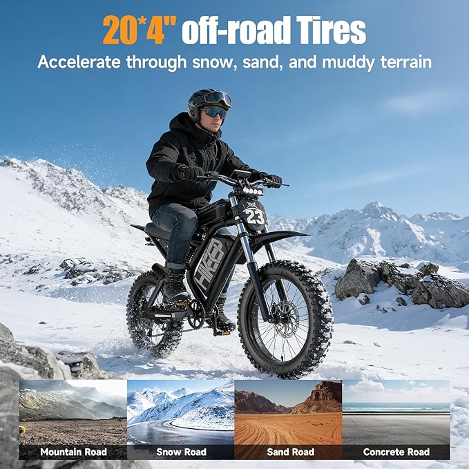Fat Tire Electric Bike for Adults, UL2849 Certified 90% Pre-Assembled Folding E-Bike with Removable Battery & Cargo Rack
