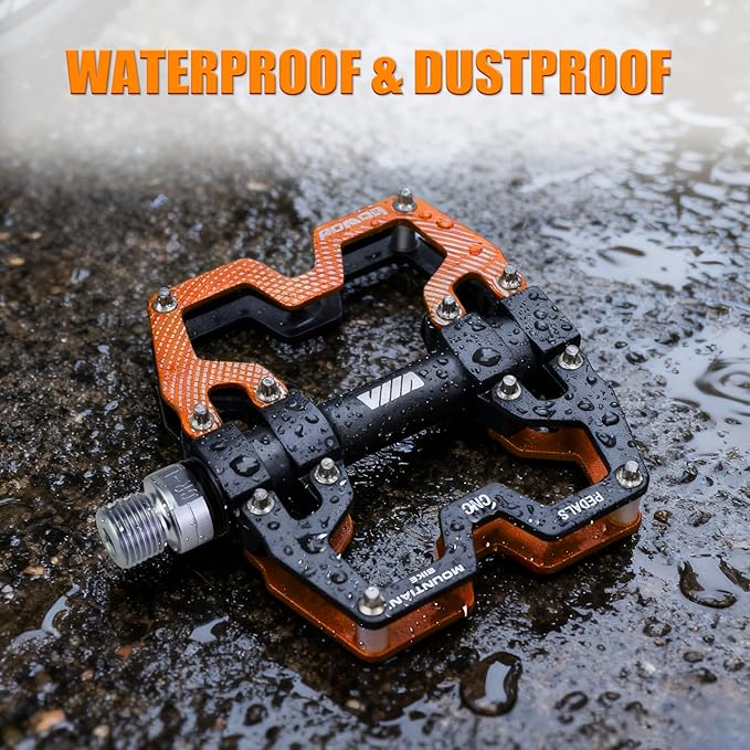 Bike Pedals 9/16" Lightweight Non-Slip Bicycle Platform Pedals - Fits Most Adult Bikes & Mountain Bikes &MTB, Road Bikes and Slip-Resistant Design