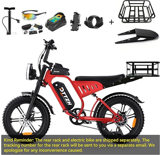 F6/F6S/F6PRO Electric Bike for Adults with NFC & Password Unlock, 4000/2000/1500W, 50/40/33MPH, 60V 30Ah, 48V 15/25Ah E-Bike, 100-60 Miles Electric Motorcycle, 20" Fat Tire Electric Dirt Bike
