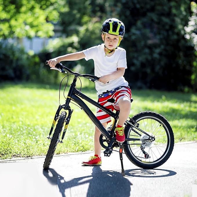 Bike Kickstand,Adjustable Kids Bicycle Kickstand for 18'' 20'' 22'' 24'' 26'' Inch Wheel Side with Hexagon Wrenche Stand 18-26inch Mountain Bike/ Road Bike/BMX/MTB, Black
