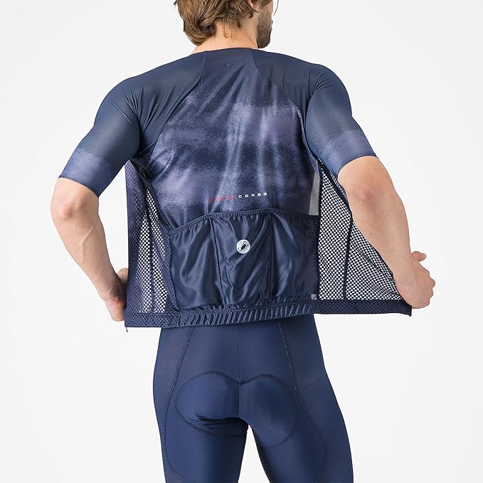 CASTELLI Men’s Climber’s A/C Jersey, Quarter Length Sleeve, Full Zip, Road Cycling & Gravel Biking Jersey with UV Protection