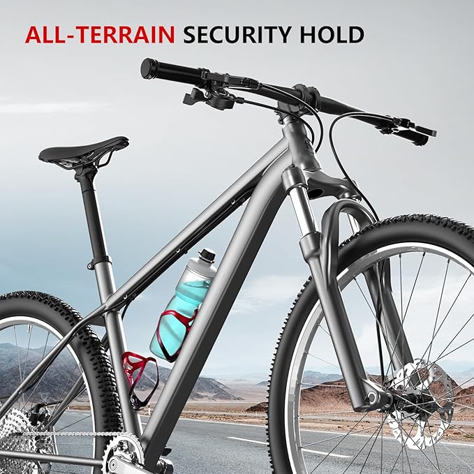 Bike Water Bottle Holder Bicycle Cage for Mountain Road MTB Gravel Adult Bikes Cycling Universal Carrier Rack 1 Pack Aluminum Alloy Ultralight Kettle Drink Accessories Red