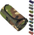 Handlebar Bag (Blazin Camo Burrito) | 2 Liter Capacity | Spacious Bike Bag w/ 2 Extra Long Buckle Straps & 1 Hook-and-Loop Strap | Water Resistant Front Basket | Bike Accessories | Made in USA