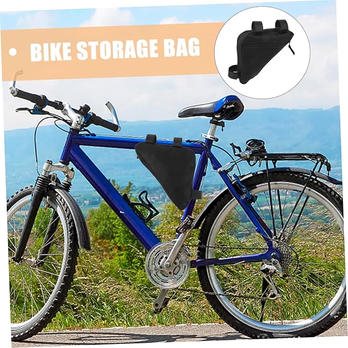 Bike Frame Bag for Mountain Biking Top Tube Storage Pouch for Essentials Compatible with Any Bicycle for Keys Money and Tools