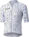 Men’s Cycling Jersey Short Sleeve, Breathable Quick-Dry Mountain Bike Shirt with Zipper for Road Cycling MTB Riding