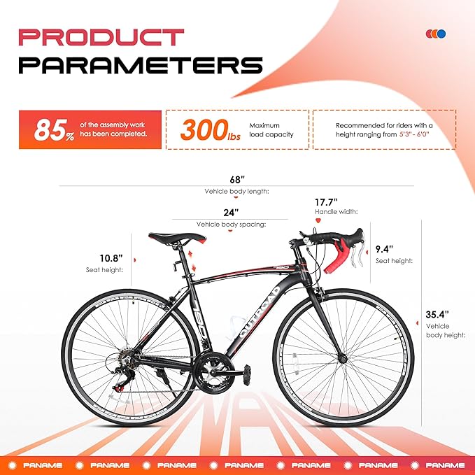 700C Wheel Road Commuter Bike, 14 Speed Shifter, Dual Disc Brakes Racing Bicycle with Light Aluminum Alloy Frame for Adult Men and Women