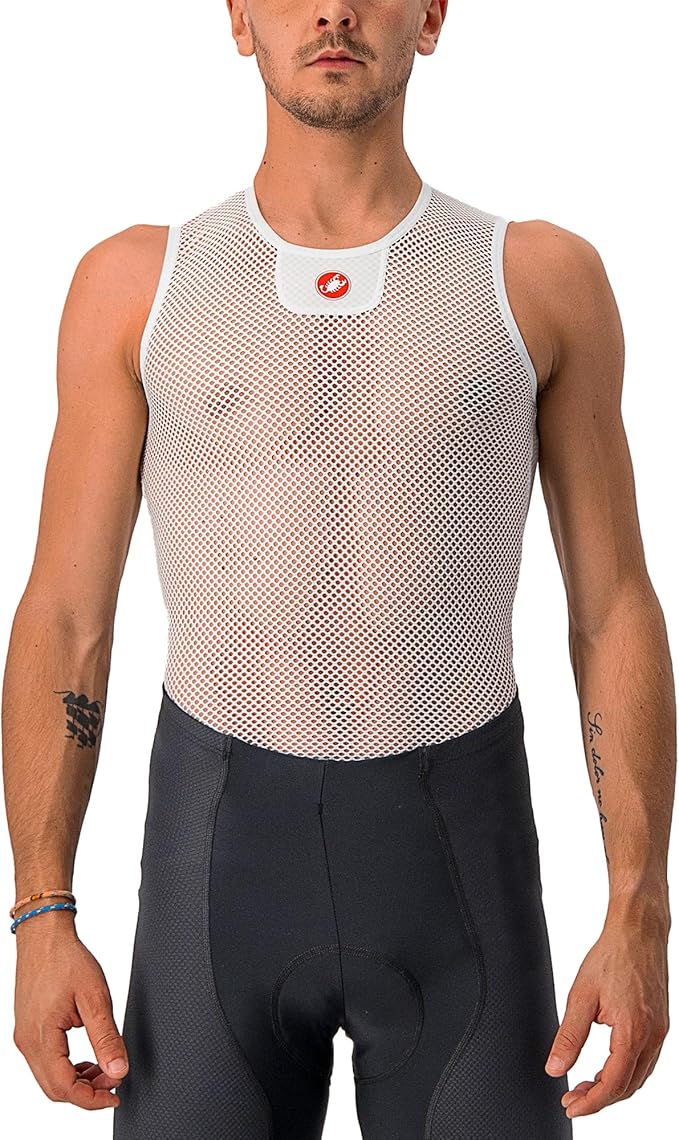 CASTELLI Men’s Core Mesh 3 Sleeveless, Lightweight Breathable Base Layer for Hot Weather Cycling, Quick-Dry Riding Undershirt