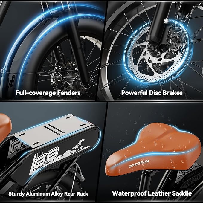 1500W Motor Electric Bike for Adults 80 Miles 30MPH Ebike 20" x 4 Fat Tire 48V 20Ah Removable Battery Mountain E Bike Commuter Front Suspension Bicycles Men Women