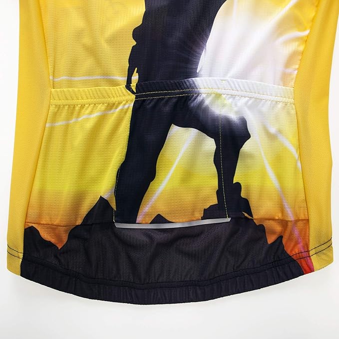 Men Cycling Jersey Skull Bike Short Sleeve Tops Quick-Dry Reflective 3-Pockets S-3XL