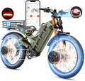 eAhora 2026 Romeo Pro 3 5600W 50Mph High-Torque Ebike, 60V 80Ah 250-Mile Long Range Electric Bike for Adults, Adjustable Air Suspension, 26'' Puncture-Proof Tire, UL 2849 Certified by TÜV