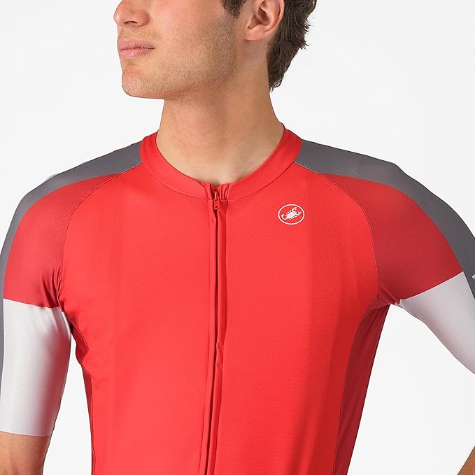 CASTELLI Men’s Entrata 6 Jersey, UPF Sun Protection, Quarter Length Sleeve Jersey for Road Cycling & Gravel Biking & Racing