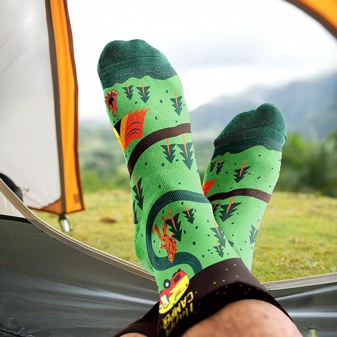 VICRAZY Hiking, Cycling, Camping Socks for Men, Women - Hiking, Bicycle, Camping, Bike Accessories, Stocking Stuffers