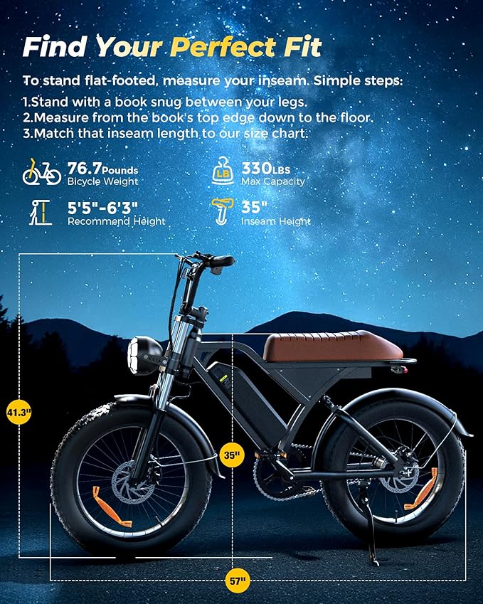 Electric Dirt Bike for Adults, 𝟰𝟬𝟬𝟬𝗪/𝟮𝟬𝟬𝟬𝗪 𝗣𝗲𝗮𝗸 27AH/18.2Ah Off-Road Motorcycle, 35MPH 65+ Mile Range, 19" Fat Tire, Hydraulic Brakes, APP & NFC Control