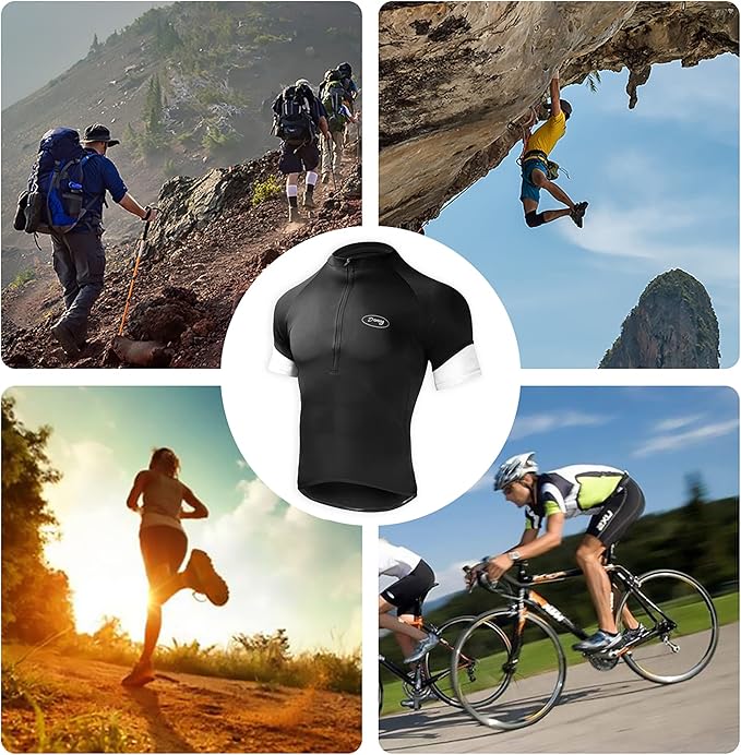 Cycling Jersey Men Bicycle Shirt Short and Long Sleeve MTB Road Biking Jersey with Pockets
