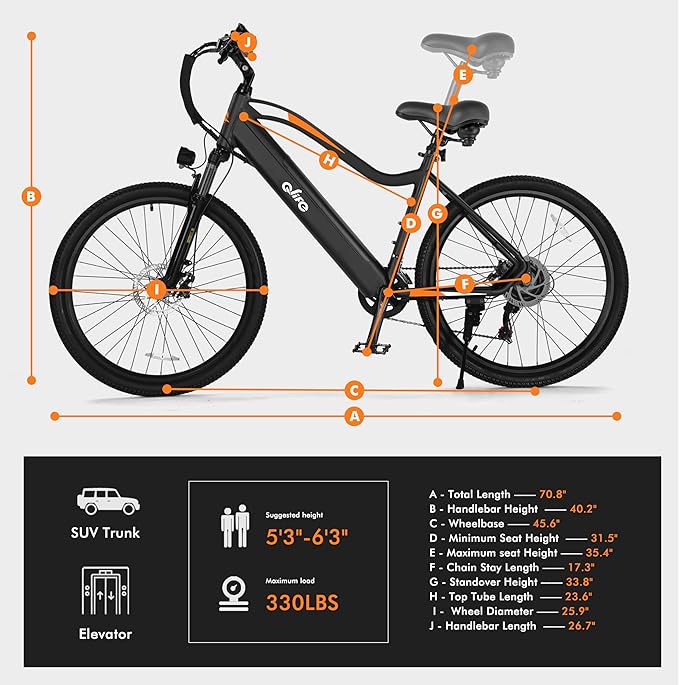 Qlife Electric Bike for Adults, 1200W Peak Brushless Motor 28MPH Mountain Ebike with 21-Speed, Up to 45 Miles, 48V 499Wh Removable Battery, 26X2.1 Tire Cityone-Step Over E-MTB