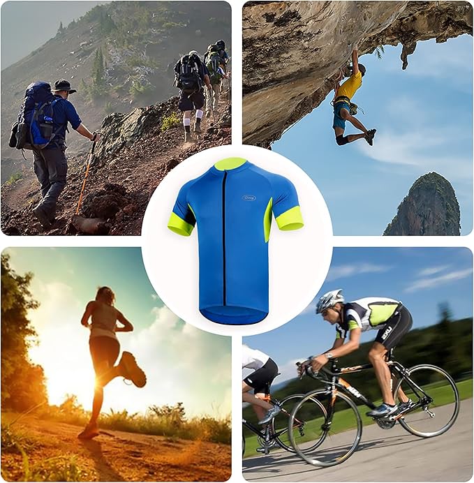 Cycling Jersey Men Bicycle Shirt Short and Long Sleeve MTB Road Biking Jersey with Pockets